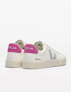 Veja Campo Leather - White Silver Ultraviolet -The Sports Edit veja w campo leather trainers white silver ultraviolet cp0520788 4