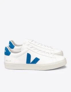 Veja Campo Leather - White Swedish-Blue | Women's -The Sports Edit veja w campo leather trainers white swedish blue CP052818 4
