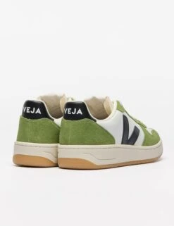 Veja V-10 Leather - White Black Kiwi -The Sports Edit veja w v 10 leather trainers white black kiwi vi0220866 4