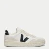 Veja V-90 Leather - White Black -The Sports Edit veja w v 90 leather trainers white black vd2021061 1