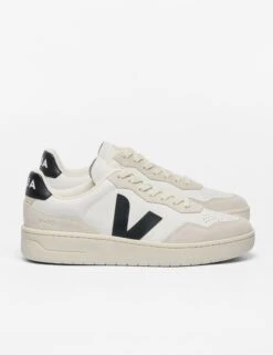 Veja V-90 Leather - White Black 8 Veja V-90 Leather - White Black -The Sports Edit veja w v 90 leather trainers white black vd2021061 3