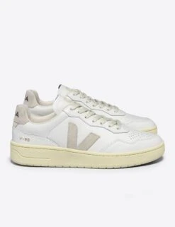 Veja V-90 Leather - White Natural 8 Veja V-90 Leather - White Natural -The Sports Edit veja w v 90 leather trainers white natural vd2003655 3