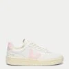 Veja V-90 Leather - White Petale -The Sports Edit veja w v 90 leather trainers white petale vd2020911 1