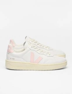Veja V-90 Leather - White Petale -The Sports Edit veja w v 90 leather trainers white petale vd2020911 3