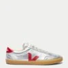 Veja Volley Leather - Silver Pepper -The Sports Edit veja w volley leather trainers silver pepper vo2020881 1