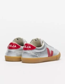 Veja Volley Leather - Silver Pepper -The Sports Edit veja w volley leather trainers silver pepper vo2020881 4