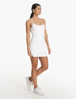 Vuori One Shot Tennis Dress - White -The Sports Edit vuori one shot tennis dress white vw610wht 3